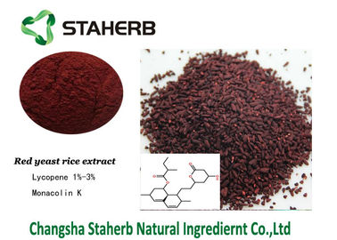 China Hefe-Reis-Auszug-rote feine Pulver-Farbstoff-Funktion Lovastatin Monacolin K roter fournisseur